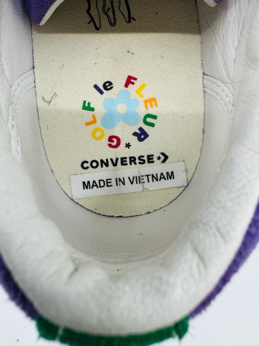 Converse One Star Tyler the Creator Golf le Fleur Purple Green SZ 7 Men’s. - Picture 10 of 11